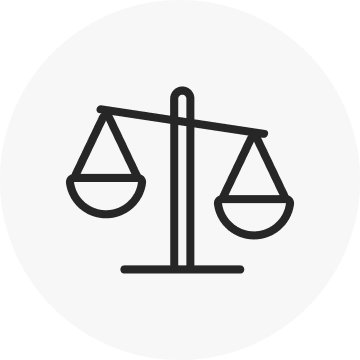 Scales of justice icon representing legal balance and fairness in estate planning