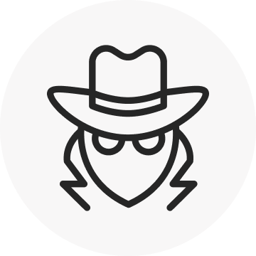 Anonymous figure icon with hat and sunglasses representing privacy and confidentiality
