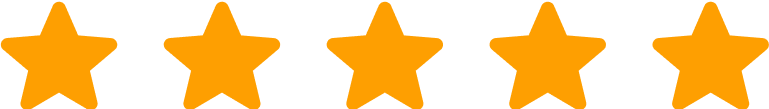 Five Star Client Rating Five gold stars representing five-star client rating and reviews